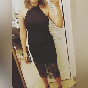 Lulus black lace cocktail dress